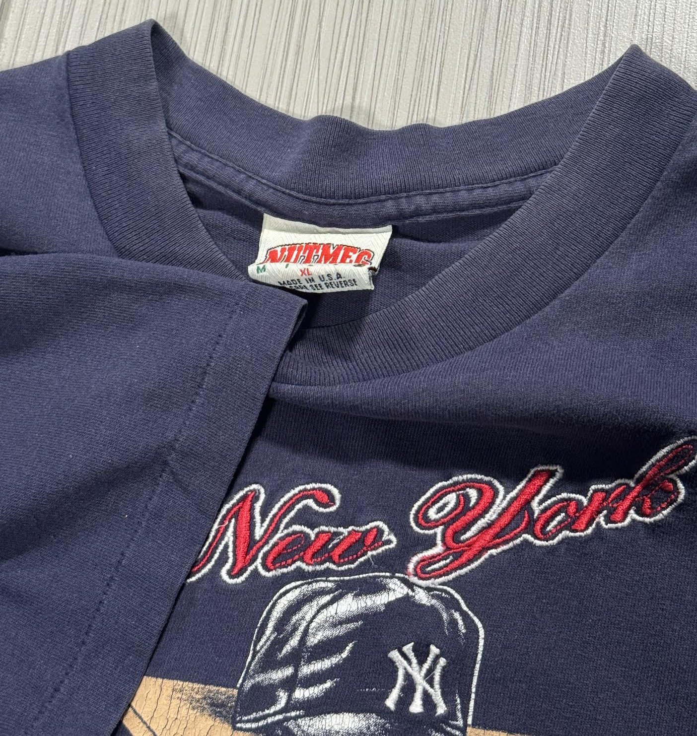 Vintage Nutmeg Mills New York Yankees Navy Locker Room T Shirt